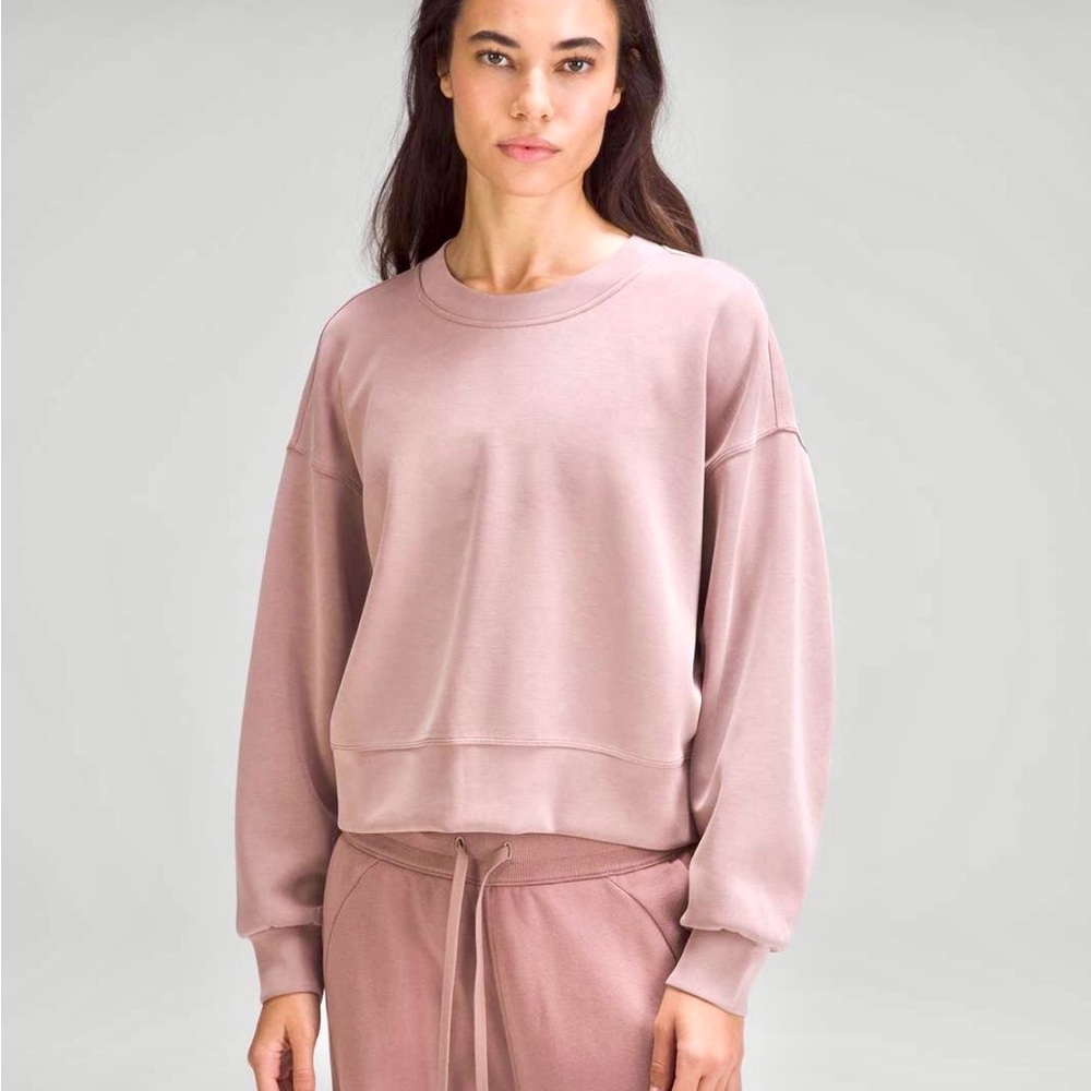 Lululemon Athletica Softstreme Oversized Crewneck Crop Top Size 4